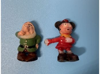 Vintage Marx Disneykins Mickey Mouse And 1 Of The Seven Dwarfs