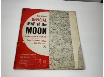 Vintage Rand McNally Map Of The Moon