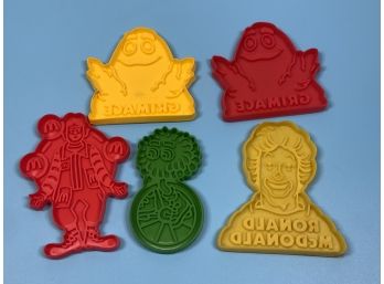 Vintage McDonalds Cookie Cutters Ronald, Grimace And Frye Guy