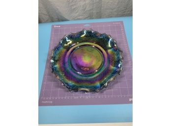 Carnival Glass Hostess Plate By Indiana Glass Company