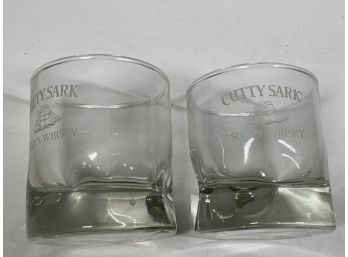Cutty Sark Scots Whisky Low Ball Old Fashioned Glasses