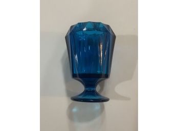 Aqua Blue Candle Holder Or Vase