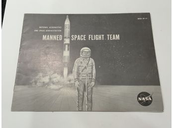 Vintage NASA Manned Space Flight Team Booklet Featuring Glenn, Armstrong And Others