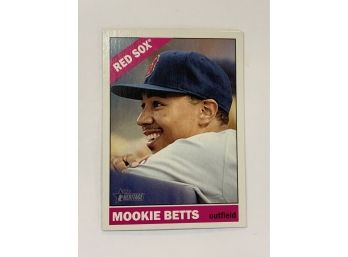 Mookie Betts 2015 Topps Heritage Boston Red Sox Card