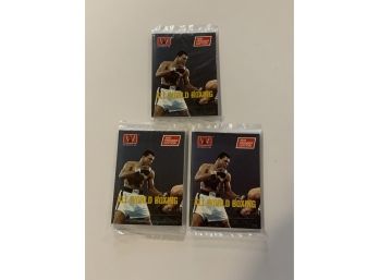 3 Unopened Packs Of 1991 All World Boxing Muhammad Ali Boxing Cards
