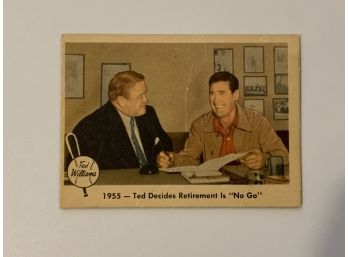 1959 Fleer Ted Williams Card #55 Ted Decides Retirement Is A No Go