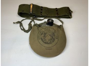 Boy Scouts Canteen And A Belt