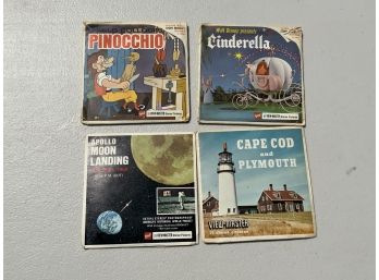 Vintage View-master Reels Cinderella, Pinocchio, Apollo Moon Landing And More