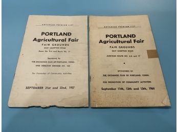 2 Vintage 1957 And 1964 Portland Fair Programs Connecticut