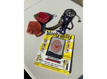 Dream Catcher, Fish Coin Pouches And A Wooly Willy