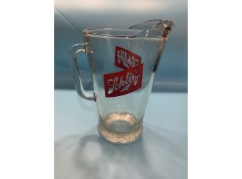 Schlitz Beer Glass Pitcher