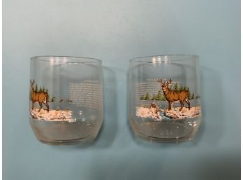 Pair Of White Tailed Deer Glasses