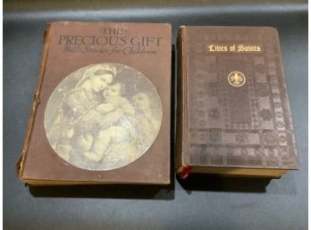 Vintage Books Lives Of Saints And Precious Gift Bible Stories For Children