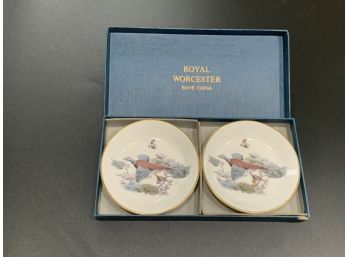 Royal Worcester Bone China Pheasant Mini Plates