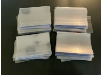100s Of Clear Plastic Sleeves Appear To Be Post Card Size
