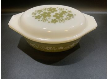 Pyrex 043 Spring Blossoms Oval Casserole Dish With Lid 943-c