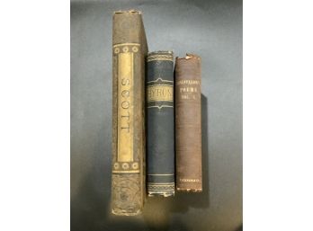 Vintage Poem Book Lot Byron, Scott And Longfellow