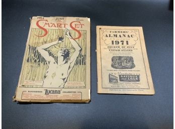 1914 Smart Set A Magazine Of Cleverness And A 1971 Farmers Almanac