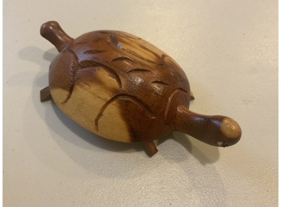 Carved Wooden Turtle