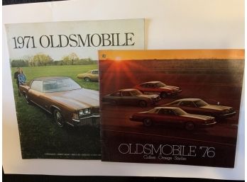 Vintage 1971 And 1976 Oldsmobile Sales Catalogs