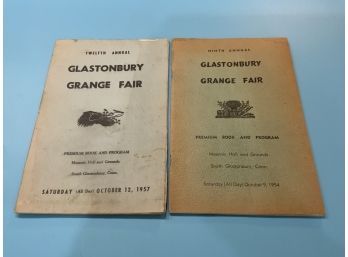 2 Vintage Glastonbury Fair Programs 1954 And 1957 Connecticut