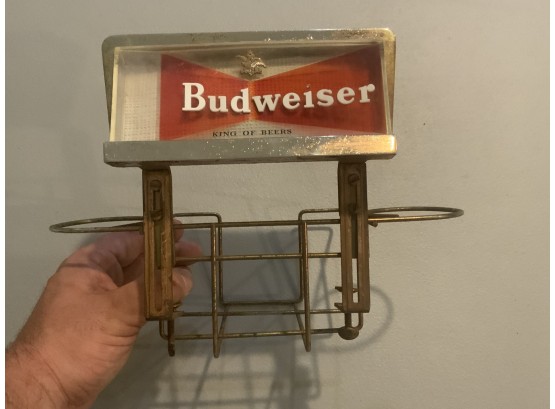 Vintage 1950's Budweiser Beer Napkin & Condiment Holder Table Sign