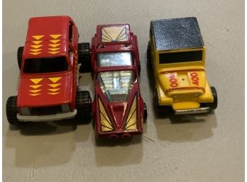 1976 Ideal Jeep, 1985 Matchbox Parasites Vehicle  And A 1980 Kenner Car