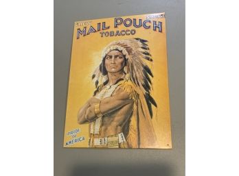 1995 Metal Mail Pouch Tobacco Sign