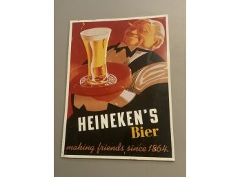 Heinekens Beir Tin Metal Sign Heineken Beer
