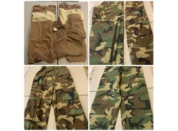 US Air Force Maternity Camo Pants And Rain Camo Pants Plus Brown And Tan Shirts