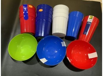 Plastic Cups, Goblets And Bowls