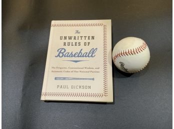 Unwritten Rules Of Baseball Books And A Baseball