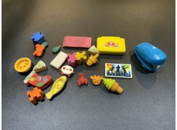 Fun Erasers And A Mini Stapler