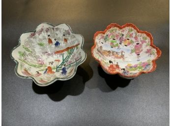 2 Made In Japan Decorative Footed Bowls