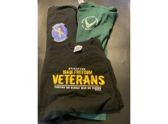 Iraqi Freedom Veterans Shirt And 2 US Air Force Shirts