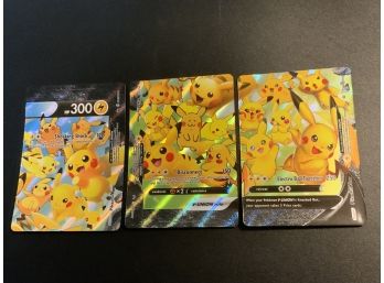 Pikachu Shocking Shock, Disconnect And Electro Ball Together Holo Cards