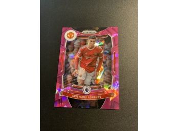 Cristiano Ronaldo 2021-22 Prizm Soccer Pink Parallel Card