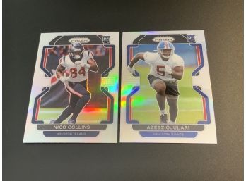 2021 Prizm Football Silver Parallel Collins And Ojulary Rookie Cards