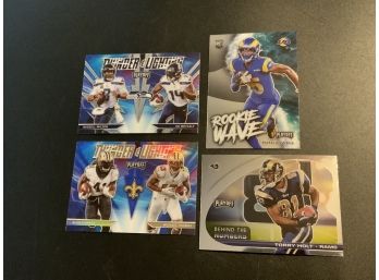 2021 Playoff Football Insert Card Lot Thunder And Lightning, Rookie Wave And Behind The Numbers