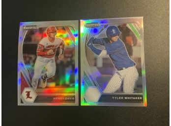 2021 Prizm DP Baseball Henry Davis And Tyler Whitaker Silver Rookie Prospect Parallel Cards