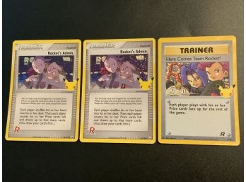 Pokemon Celebrations Holo Cards Here Comes Team Rocket And Rockets Admin (x2)