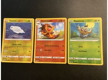 Pokemon Fusion Strike Reverse Holo Cards Tynamo, Phantump And Centiskorch