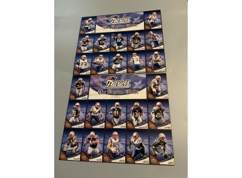 New England Patriots 2007 Boston Globe Uncut Sheets With Tom Brady