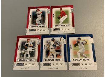 Ohtani, Trout, Cole, Rizzo And Flaherty 2021 Contenders Baseball Cards