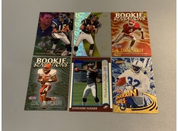 NFL Rookie Cards Of Bailey, James, Leaf And McNabb