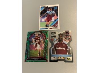 Soccer Insert Card Lot With Rodriguez Green Prizm, Fredericks Rated Rookie And Antonio Pro Elite