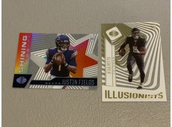 Justin Fields And Kyle Pitts 2021 Illusions Rookie Insert Cards