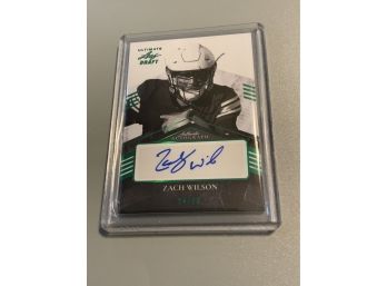Zach Wilson 2021 Leaf Ultimate Draft Autographed Rookie Card /25