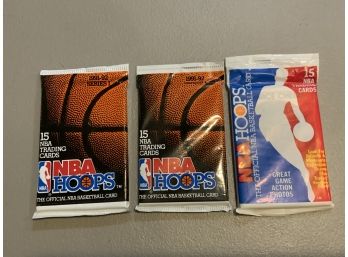 1989-90 And 1991-92 (x2) NBA Hoops Unopened Packs