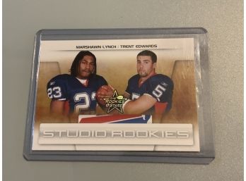 Marshawn Lynch And Trent Edwards 2007 Leaf Rookies And Stars Studio Rookies Card